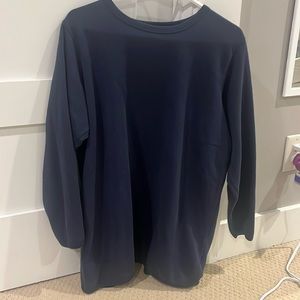 plain navy crewneck